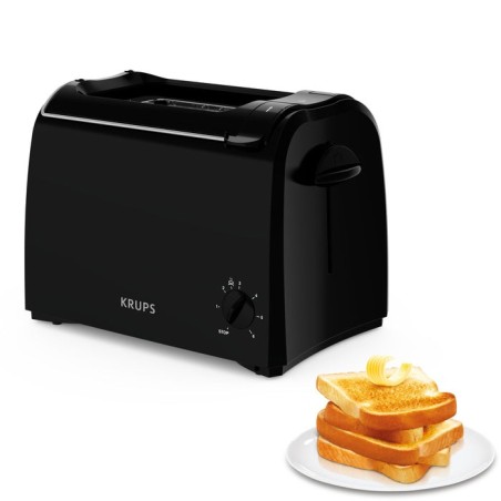 Tostadora krups proaroma 2 rebanada(s) negro 700 w