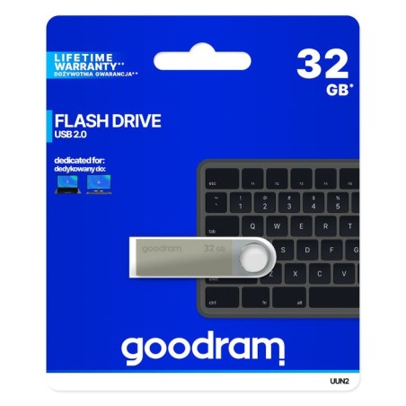 Pendrive goodram uun2-0320s0r11 (32gb, usb 2.0, silver color)