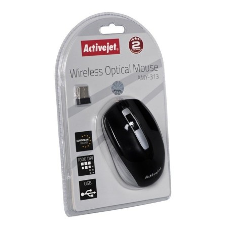Activejet amy-313 ratón rf inalámbrico óptico 1200 dpi ambidextro