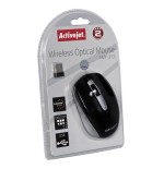 Activejet amy-313 ratón rf inalámbrico óptico 1200 dpi ambidextro