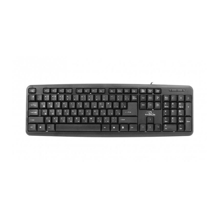 Teclado inglés, ruso esperanza tkr101 usb qwerty negro