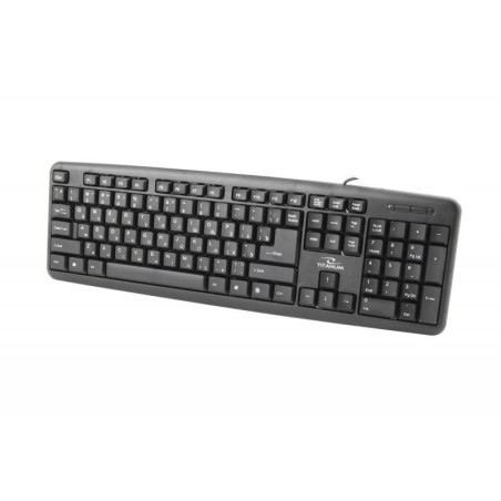 Teclado inglés, ruso esperanza tkr101 usb qwerty negro