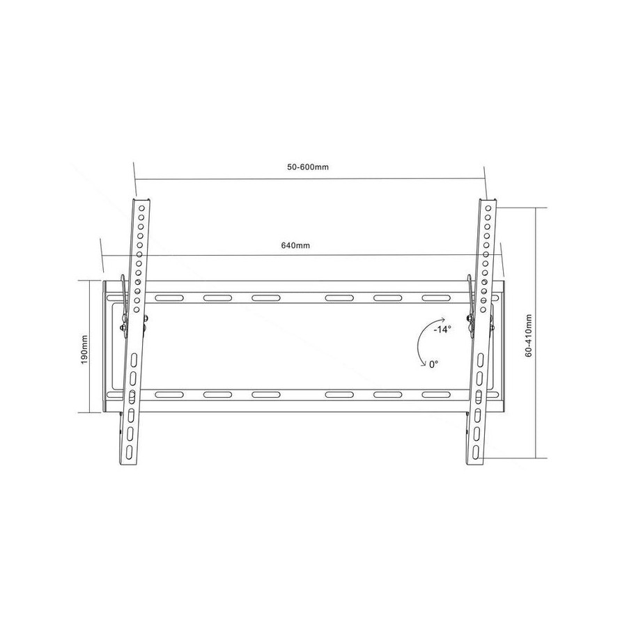 Soporte de pared para tv maclean mc-605 inclinación de pared - 70 máx.35 kg