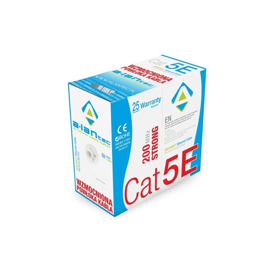 Alantec kiu5str305 cable de red 305 m cat5e u/utp (utp) gris