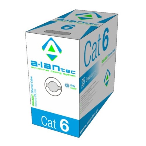 A-lan kiu6pvc305 cable de red 305 m cat6 u/utp (utp) gris