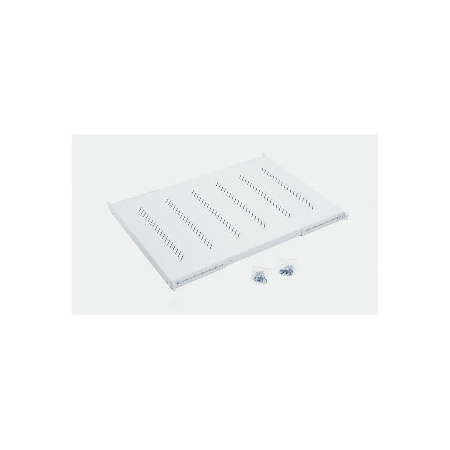 Triton balda perforada 19 , 1u / 650mm, capacidad de carga 150kg, gris