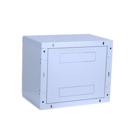 Triton 19 "carcasa de pared 12u, 600x495mm, puerta de vidrio, una pieza, gris claro