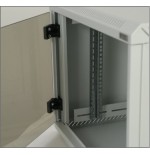 Triton 19 "carcasa de pared 12u, 600x495mm, puerta de vidrio, una pieza, gris claro