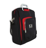Approx maletin hasta 15.6' - varios compartimentos - asa ajustable - accesorio para fijar a trolleys - negro y rojo
