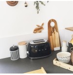 Tostadora smeg tsf01bleu, 2 rebanada(s) negro 950 w