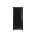 Armario rack cabinet lanberg  ff01-6827-12b (27u, 19'', 1390 mm / 600 mm / 800 mm, standing, full, glass, 800 kg, black color)