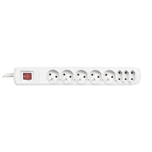 Regleta toma de tierra fr protection activejet apn-8g/5m-gr (3 x type c, 5 x ute, 10 a, 5 m, white color)