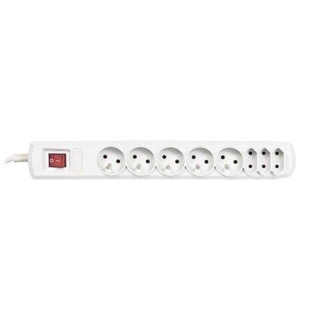 Regleta toma de tierra fr protection activejet apn-8g/5m-gr (3 x type c, 5 x ute, 10 a, 5 m, white color)