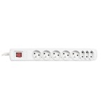 Regleta toma de tierra fr protection activejet apn-8g/5m-gr (3 x type c, 5 x ute, 10 a, 5 m, white color)