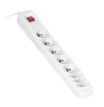Regleta toma de tierra fr protection activejet apn-8g/5m-gr (3 x type c, 5 x ute, 10 a, 5 m, white color)