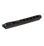 Triton rab-pd-x08-a1 regleta 19" 1u 8x contacto de protección, protección contra sobretensiones