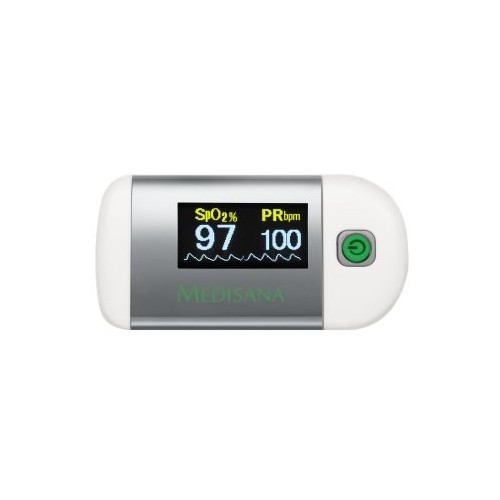 Medisana pm 100 monitor de ritmo cardiaco dedo plata, blanco