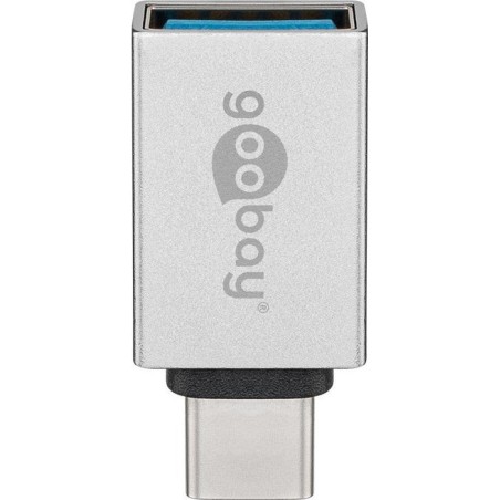 Goobay 56620 adaptador de cable usb c usb a plata