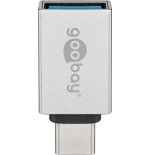 Goobay 56620 adaptador de cable usb c usb a plata