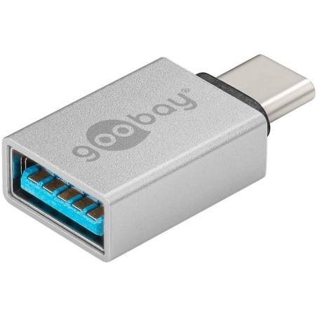 Goobay 56620 adaptador de cable usb c usb a plata