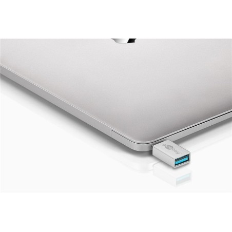Goobay 56620 adaptador de cable usb c usb a plata