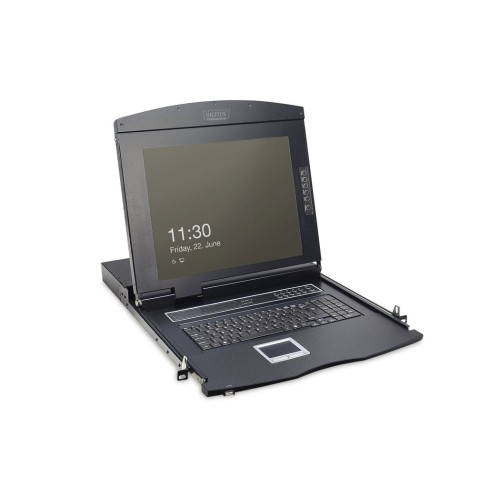 Consola modular digitus tft 17" kvm 1 puerto touchpad esp negro