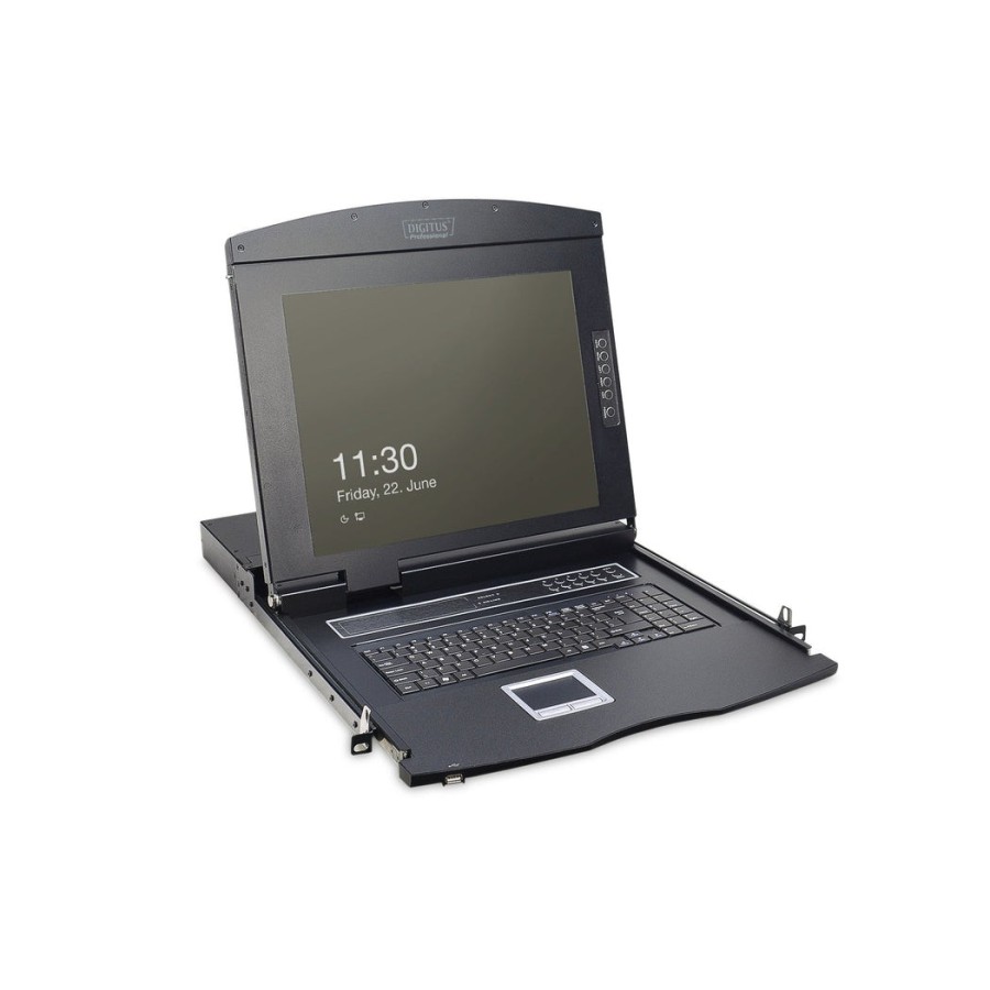 Consola modular digitus tft 17" kvm 1 puerto touchpad esp negro