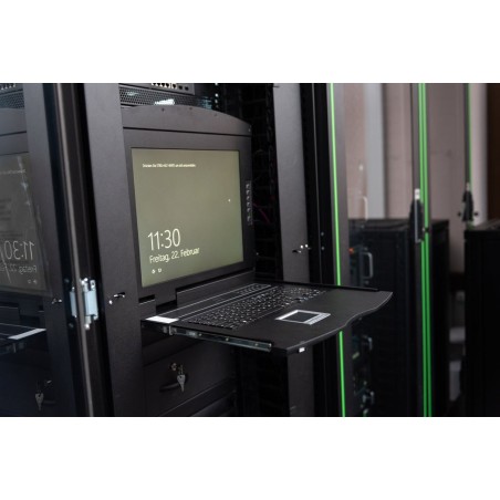 Consola modular digitus tft 17" kvm 1 puerto touchpad esp negro
