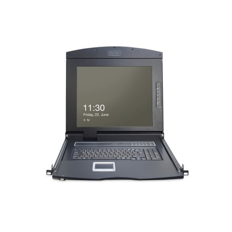Consola modular digitus tft 17" kvm 1 puerto touchpad esp negro