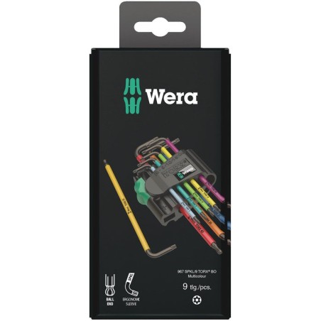 Wera 967/9 tx bo sb l-key set, blacklaser