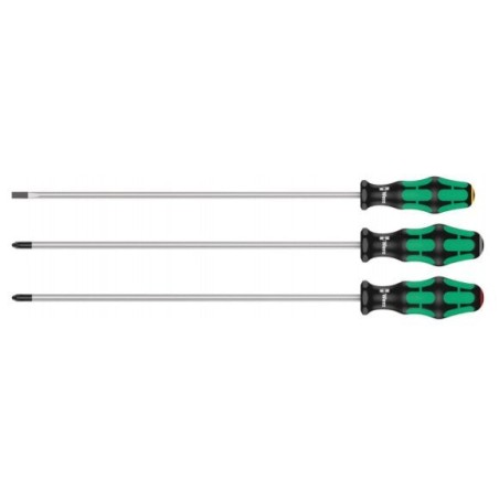 Juego de destornilladores wera 335/350/355/3 kraftform plus, largo