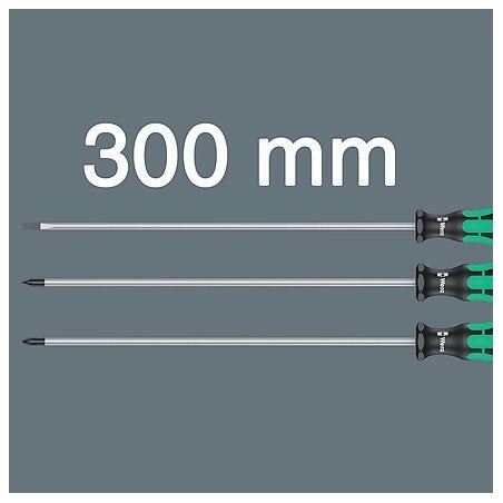 Juego de destornilladores wera 335/350/355/3 kraftform plus, largo