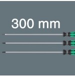 Juego de destornilladores wera 335/350/355/3 kraftform plus, largo