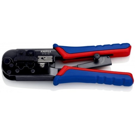 Crimpadora knipex 97 51 10 rj11-, rj45 negro, azul, rojo