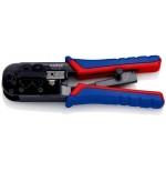 Crimpadora knipex 97 51 10 rj11-, rj45 negro, azul, rojo