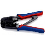 Crimpadora knipex 97 51 10 rj11-, rj45 negro, azul, rojo