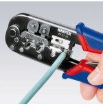 Crimpadora knipex 97 51 10 rj11-, rj45 negro, azul, rojo