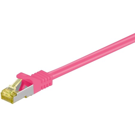 Goobay rj-45 cat7 1m cable de red s/ftp (s-stp) magenta