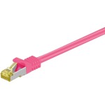 Goobay rj-45 cat7 1m cable de red s/ftp (s-stp) magenta