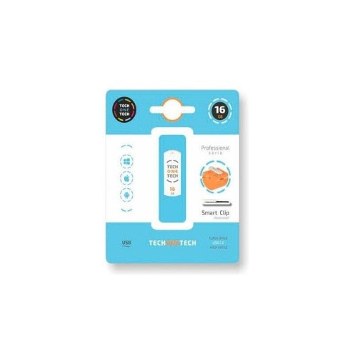 Pendrive 16gb tech one tech pro smart clip usb 2.0