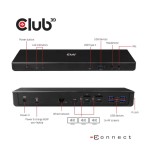 Club3d csv-1562 base para portátil y replicador de puertos acoplamiento negro