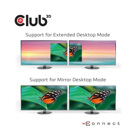 Club3d csv-1562 base para portátil y replicador de puertos acoplamiento negro