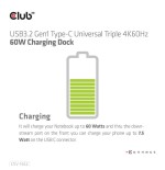 Club3d csv-1562 base para portátil y replicador de puertos acoplamiento negro