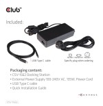 Club3d csv-1562 base para portátil y replicador de puertos acoplamiento negro
