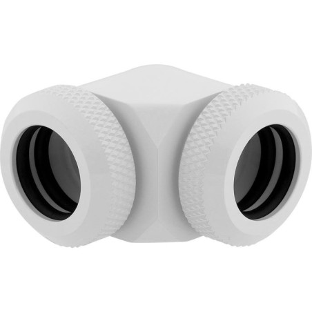 Corsair hydro x series xf hardline 90° 12mm od pack de 2 blanco