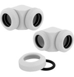 Corsair hydro x series xf hardline 90° 12mm od pack de 2 blanco