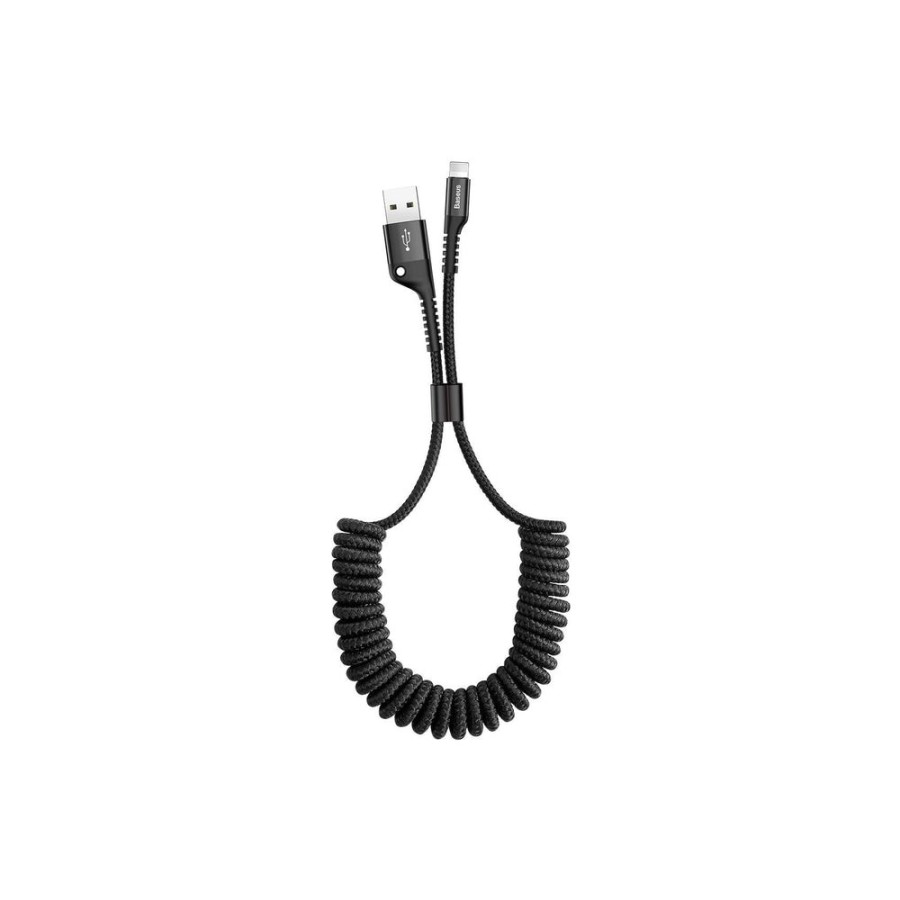 Baseus fish eye cable de carga / datos usb para lightning 2a 1m, negro