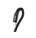 Baseus fish eye cable de carga / datos usb para lightning 2a 1m, negro