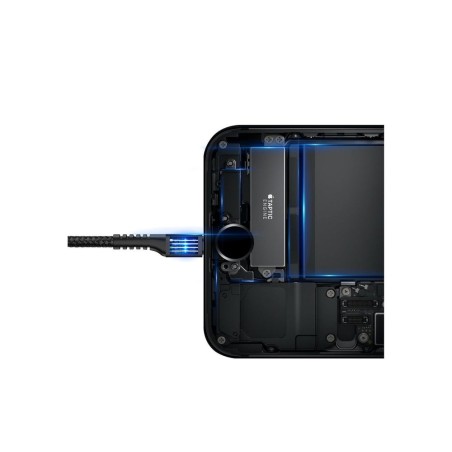 Baseus fish eye cable de carga / datos usb para lightning 2a 1m, negro