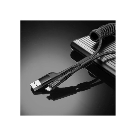 Baseus fish eye cable de carga / datos usb para lightning 2a 1m, negro